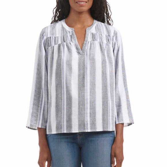 Splendid Tops - Splendid Ladies' V-Neck Boho 3/4 sleeve Blouse Size L